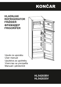 Handleiding Končar HL54283SV Koel-vries combinatie