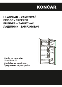 Handleiding Končar HL54262SV Koel-vries combinatie