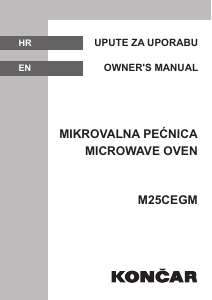 Priručnik Končar M25CEGM Mikrovalna pećnica