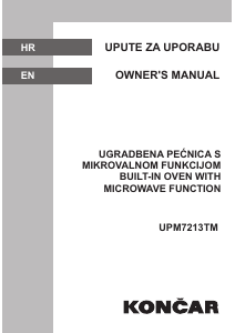 Priručnik Končar UPM7213TM Mikrovalna pećnica