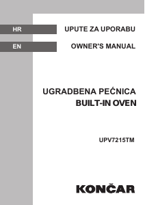 Priručnik Končar UPV7215TM Pećnica