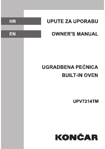 Priručnik Končar UPV7214TM Pećnica