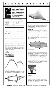 Manual Sierra Designs Light Year CD Tent