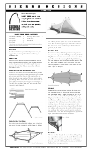 Manual Sierra Designs Light Year Tent