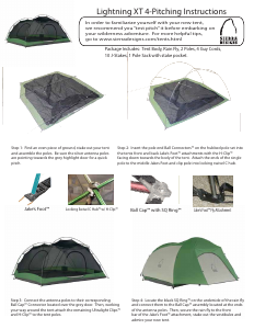 Manual Sierra Designs Lightning XT 4 Tent