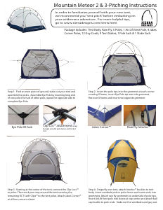 Manual Sierra Designs Mountain Meteor 3 Tent