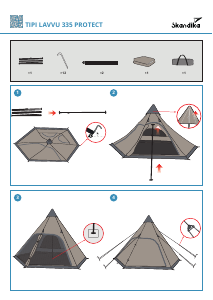 説明書 Skandika Tipi Lavvu 335 Protect テント