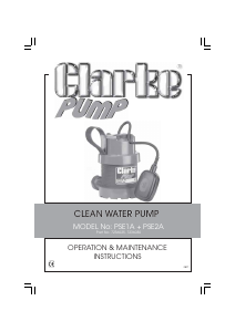 Manual Clarke PSE 2A Water Pump