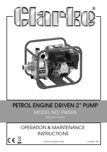 Manual Clarke PW 50A Water Pump