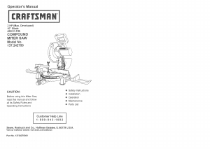 Handleiding Craftsman 137.242750 Verstekzaag