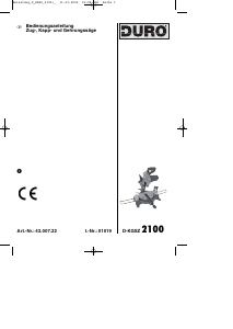 Bedienungsanleitung DURO D-KGSZ 2100 Gehrungssäge