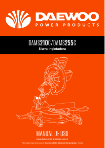 Manual de uso Daewoo DAMS255C Sierra de inglete