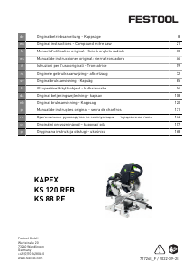 Bruksanvisning Festool KS 88 RE Kappsag