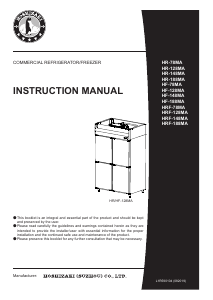 Manual Hoshizaki HF-188MA Freezer