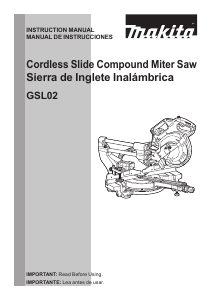 Manual Makita GSL02 Mitre Saw