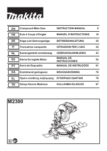 Manual Makita M2300 Mitre Saw