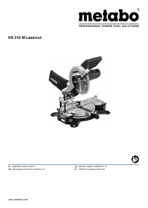 Priručnik Metabo KS 216 M Lasercut Mitra pila