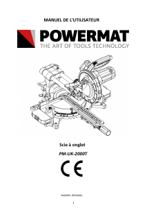 Mode d’emploi Powermat PM-UK-2000T Scie à onglet