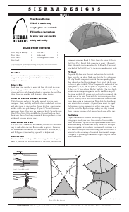 Handleiding Sierra Designs Velox 2 Tent