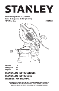 Manual de uso Stanley STSM1525 Sierra de inglete