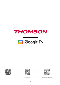 Bruksanvisning Thomson 40FG2S14 LED TV