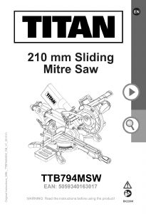 Manual Titan TTB794MSW Mitre Saw