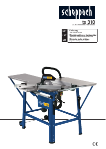 Rokasgrāmata Scheppach ts 310 Galda zāģis