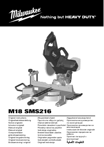 Manual Milwaukee M18 SMS216 Serra de esquadria