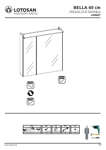 Manual de uso Lotosan Bella 60 Armario con espejo
