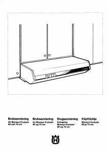 Bruksanvisning Husqvarna QC604F Köksfläkt