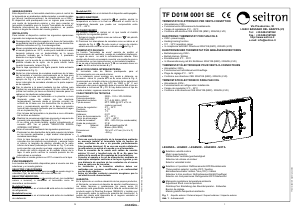 Manuale Seitron TFD01M0001SE Termostato