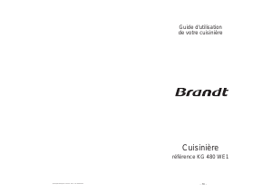 Mode d’emploi Brandt KG480WE1 Cuisinière