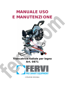 Manuale Fervi 0871 Troncatrice