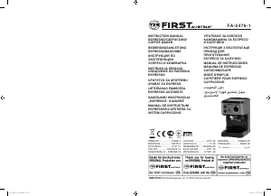 Manual de uso First Austria FA-5476-1 Máquina de café espresso