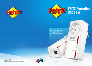 Bedienungsanleitung Fritz! Fritz!Powerline 520E Set Powerline adapter
