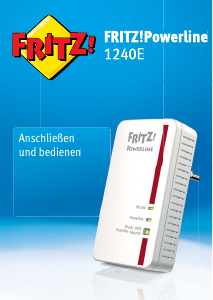 Bedienungsanleitung Fritz! Fritz!Powerline 1240E Powerline adapter