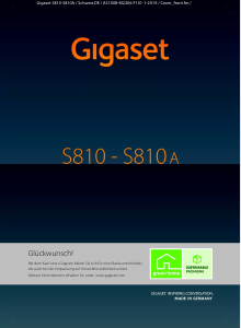 Bedienungsanleitung Gigaset S810 Schnurlose telefon