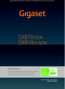 Bedienungsanleitung Gigaset SX810 ISDN Schnurlose telefon