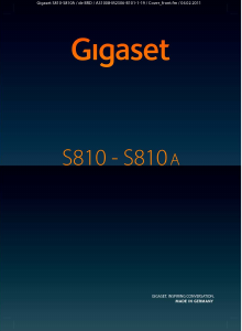 Bedienungsanleitung Gigaset S810A Schnurlose telefon