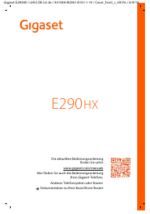 Bedienungsanleitung Gigaset E290HX Schnurlose telefon