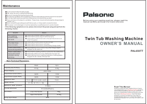 Manual Palsonic PAL650TT Washing Machine