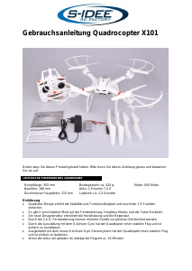 Bedienungsanleitung S-Idee X101 Drohne