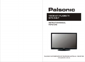 Handleiding Palsonic PDP4212HD Plasma televisie