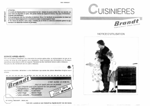 Mode d’emploi Brandt KBN624 Cuisinière
