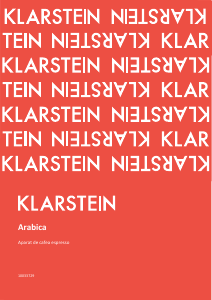 Manual Klarstein 10033729 Arabica Espressor