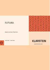 Priročnik Klarstein 10035183 Futura Espresso kavni aparat
