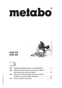 Manual de uso Metabo KGS 216 Sierra de inglete