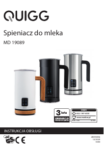Instrukcja Quigg MD 19089 Spieniacz do mleka