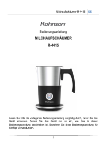 Bedienungsanleitung Rohnson R-4415 Milchaufschäumer