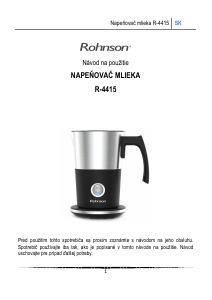 Návod Rohnson R-4415 Napeňovač mlieka